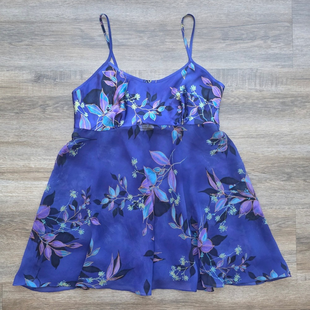 Vintage Secret Treasures Blue Fairy Babydoll Slip Dress. Size Medium <3